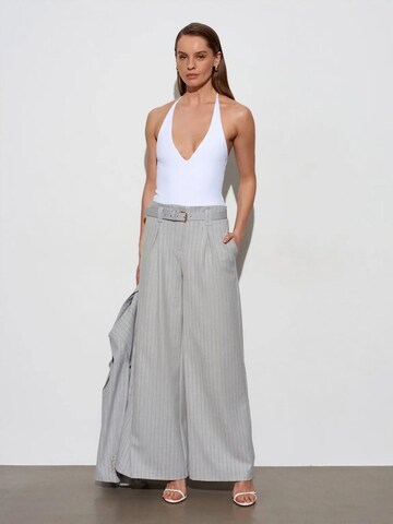 Dilvin Wide leg Pants in Grey