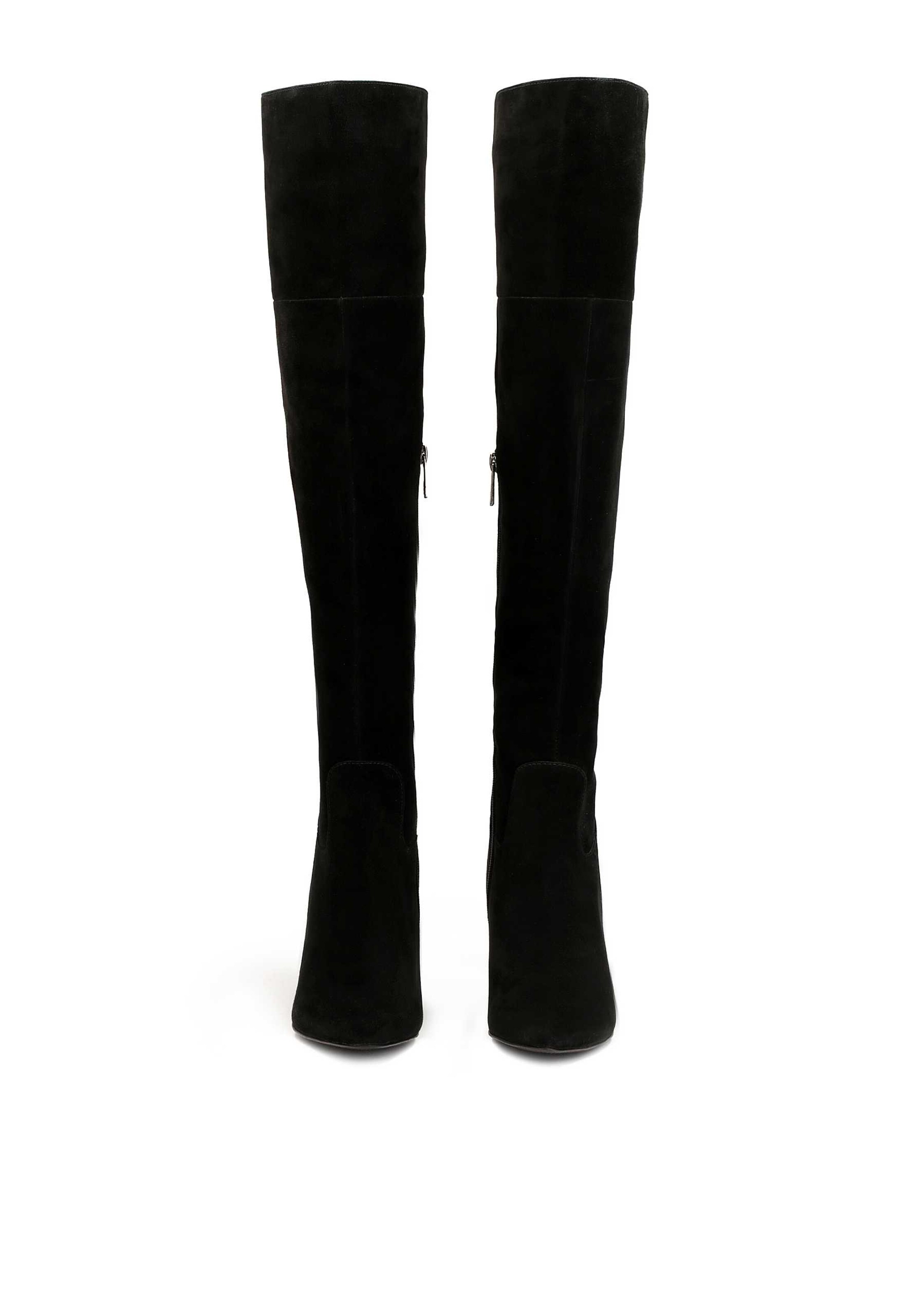 Cizme peste genunchi de la Kazar pe negru