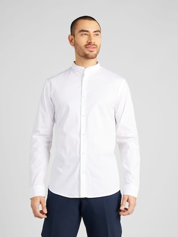Lindbergh Slim fit Button Up Shirt in White: front
