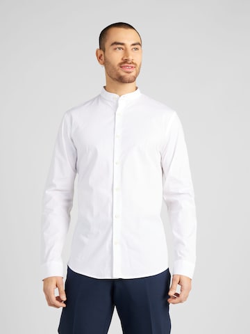 Coupe slim Chemise Lindbergh en blanc : devant