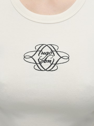HUGO T-Shirt 'Delanor_4' in Weiß