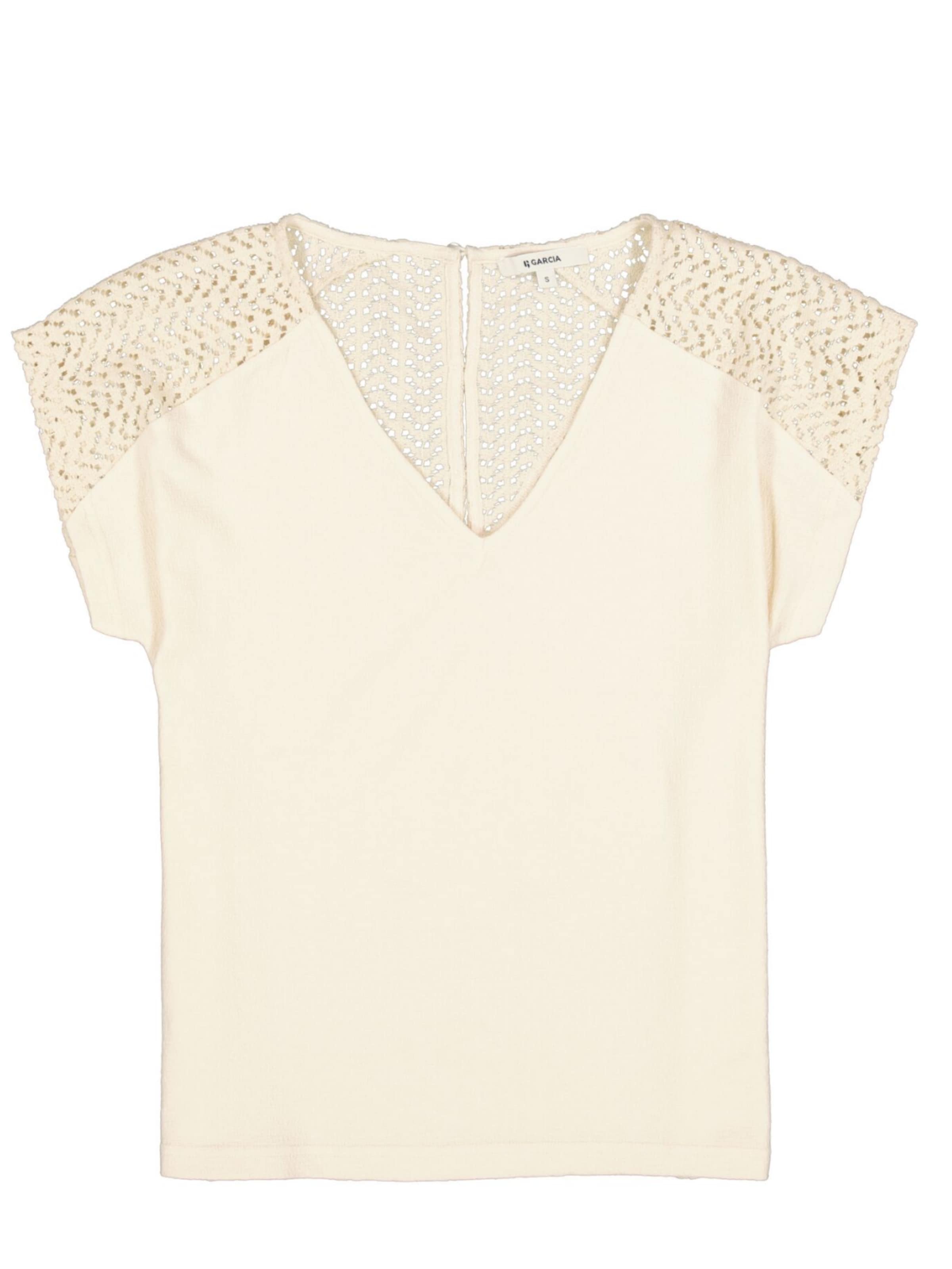 GARCIA T-shirt 'Garcia - Dames t-shirt' en XL en crème, Vue avec produit