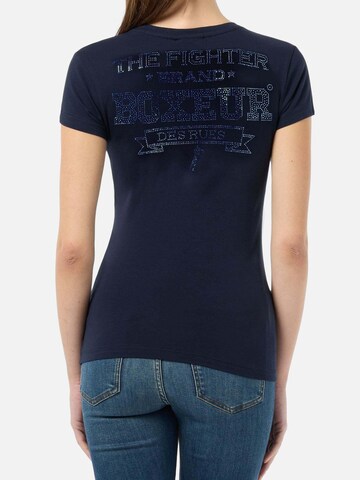 Boxeur des Rues Shirt 'Rhiestone Logo T-Shirt' in Blau
