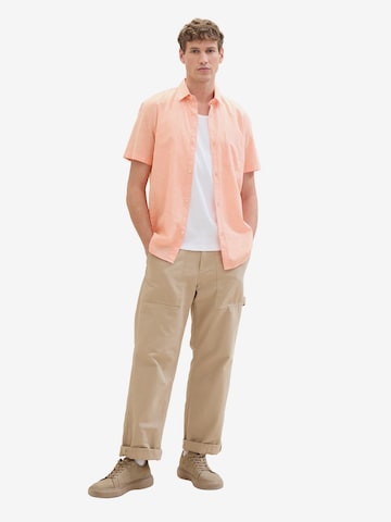 TOM TAILOR DENIM Regular Fit Hemd in Orange