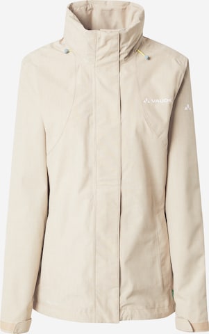 VAUDE Athletic Jacket 'Rosemoor II' in Beige: front