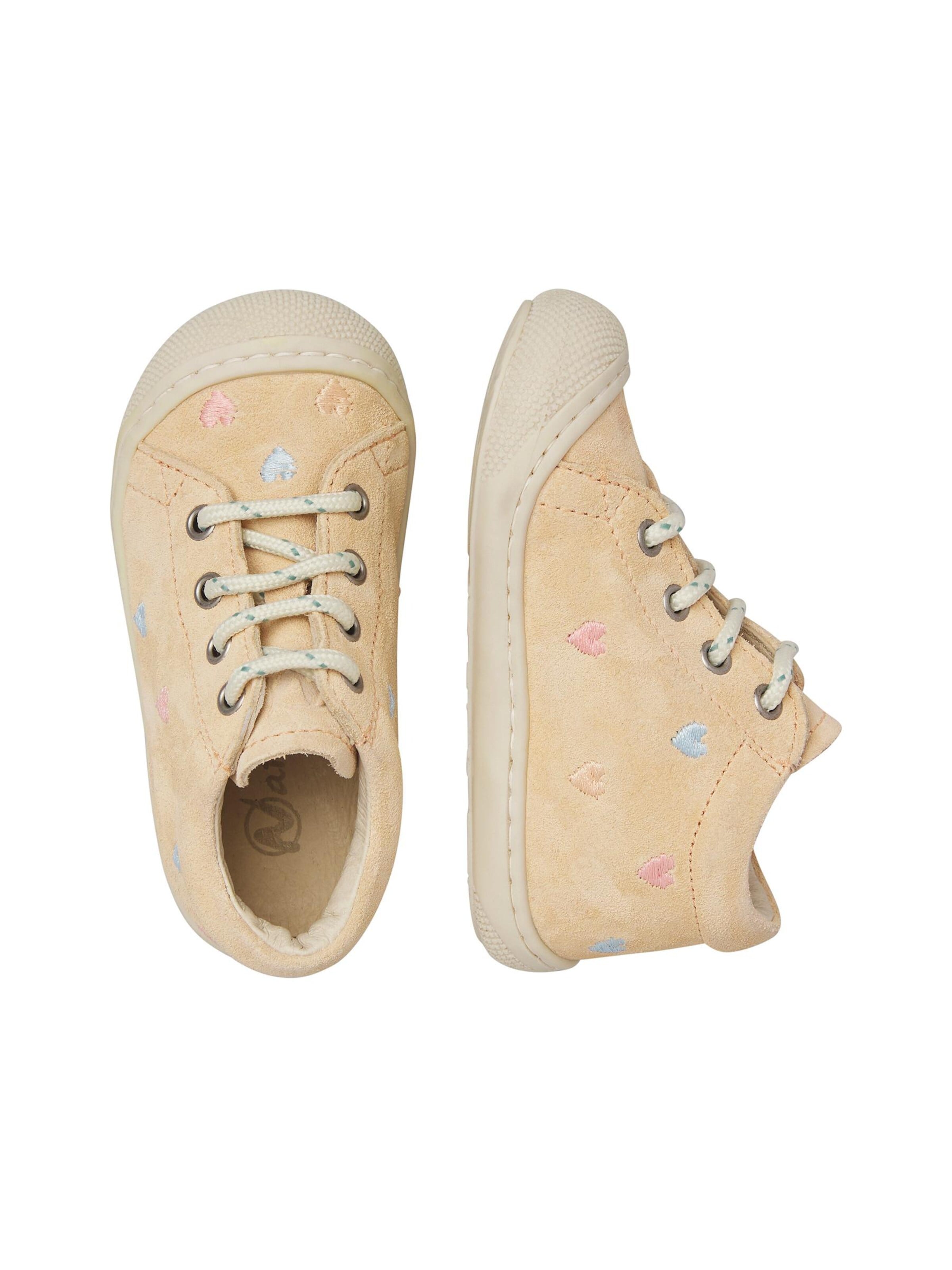 NATURINO Trainers 'COCOON EMBR.HEARTS' in Beige
