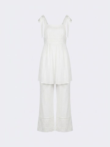 Miss June Jumpsuit 'Ensemble Palladio' in Wit: voorkant