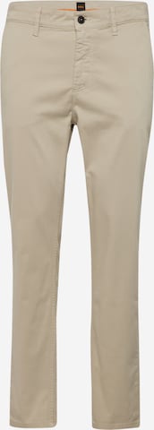 Pantalon chino BOSS en beige : devant