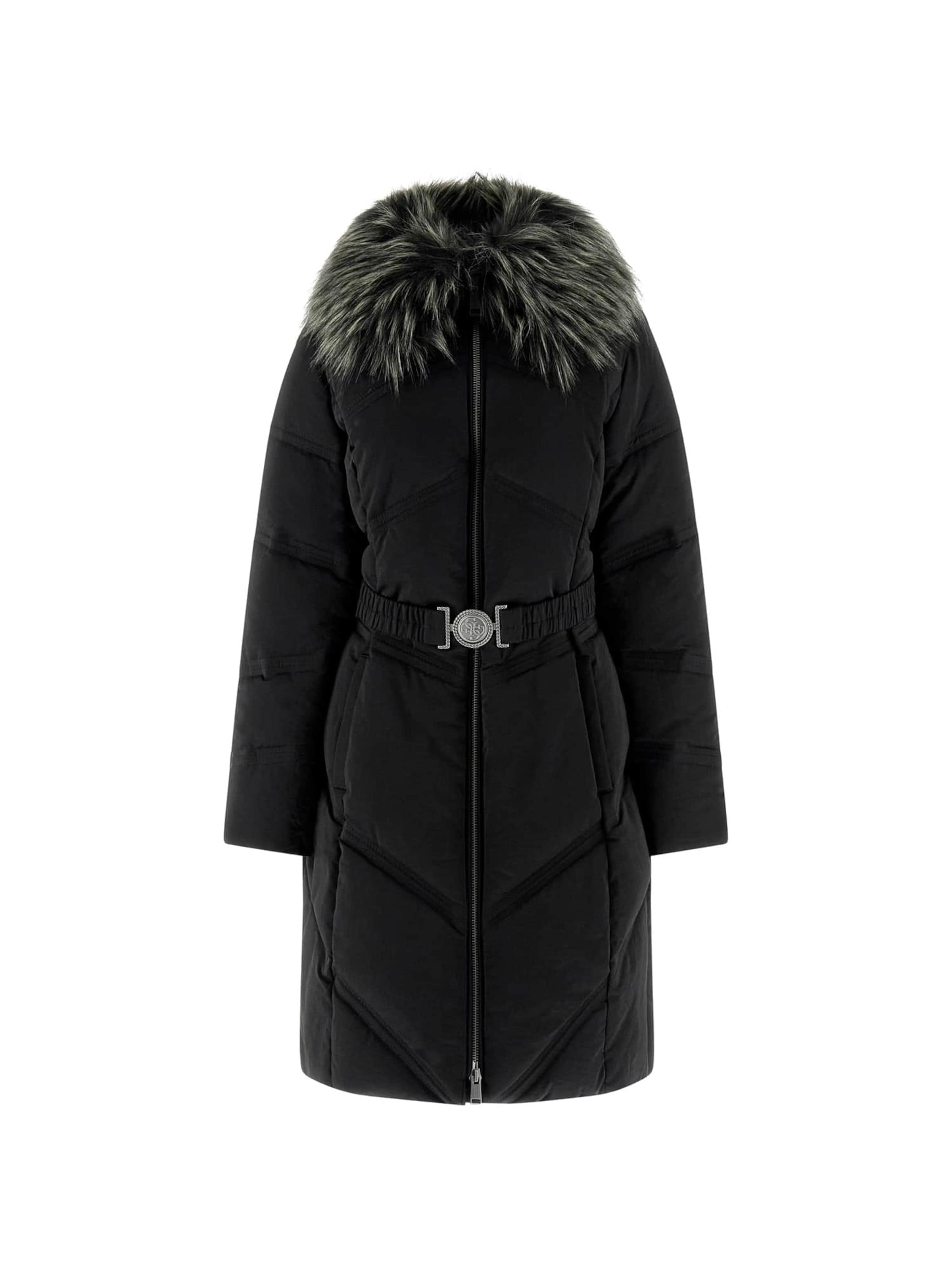 GUESS Winter Jacket in Black: front