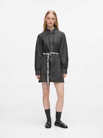 KARL LAGERFELD JEANS Kleid in Schwarz: Vorderseite