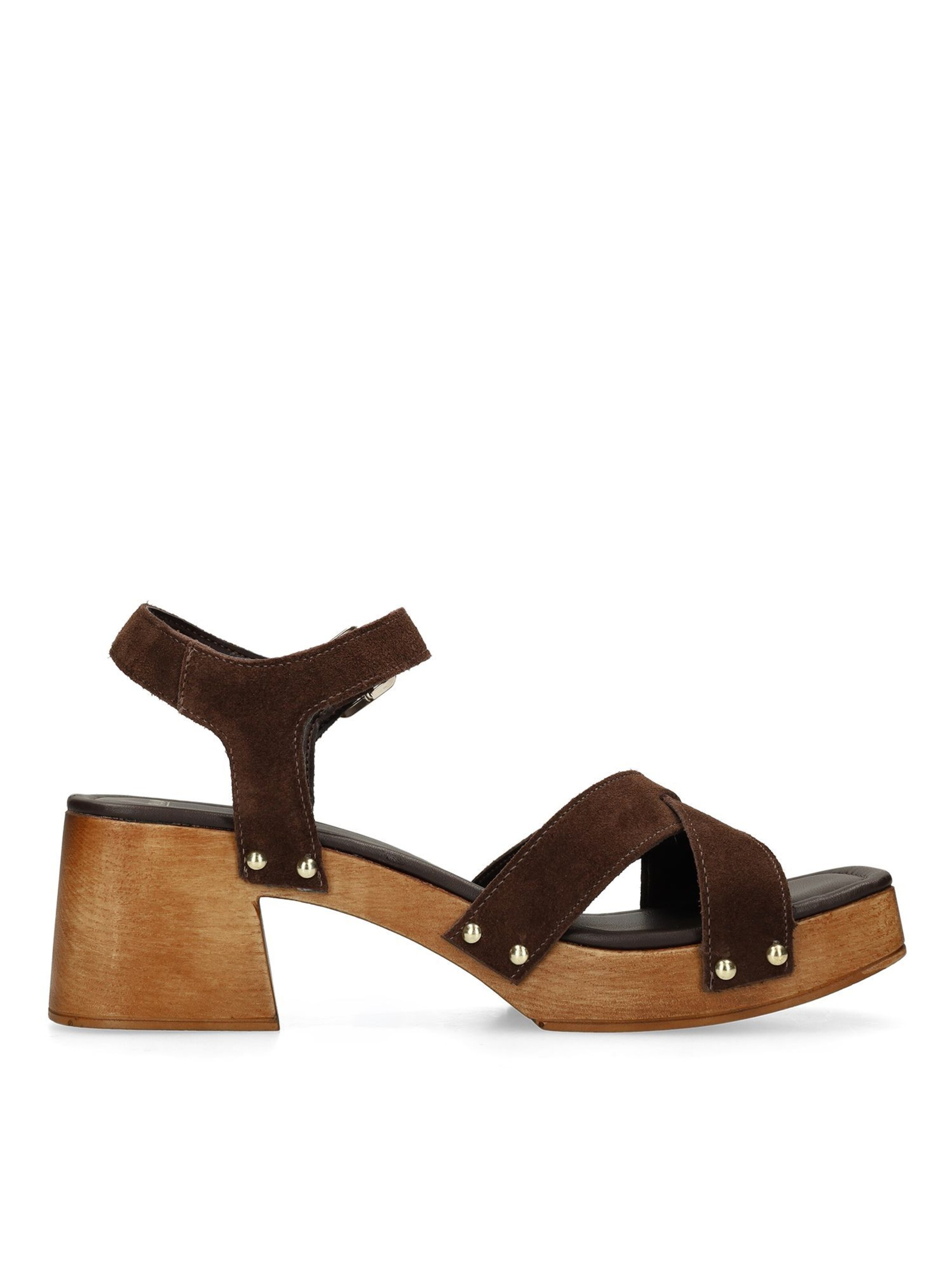 MANFIELD Sandalen met riem in Bruin