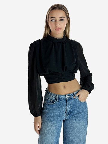 Elara Bluse i sort: forside