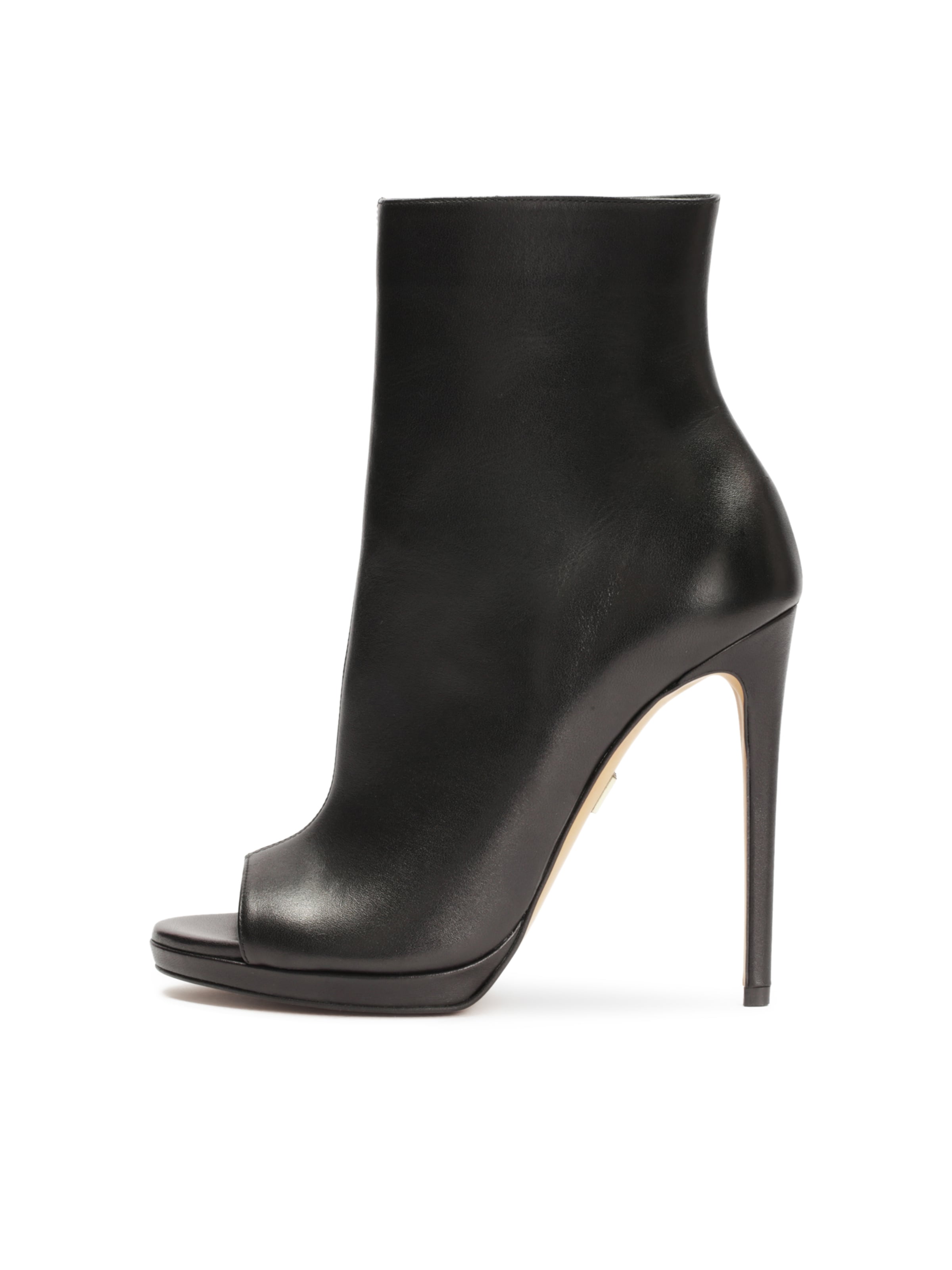 Open front cheap ankle booties