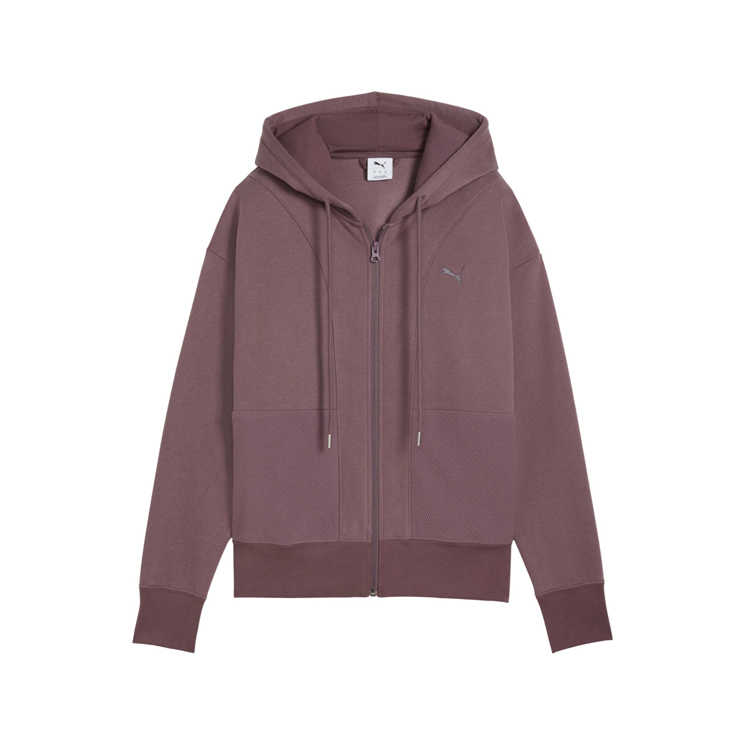 PUMA Zip-Up Hoodie in Purple: front