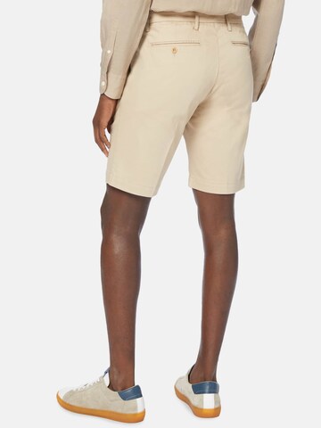 Boggi Milano Regular Pleat-Front Pants in Beige