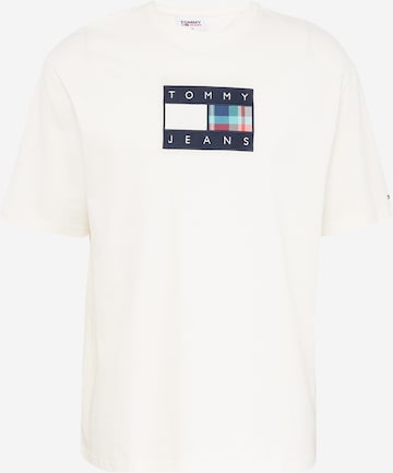 T-Shirt 'Tartan' Tommy Jeans en blanc : devant