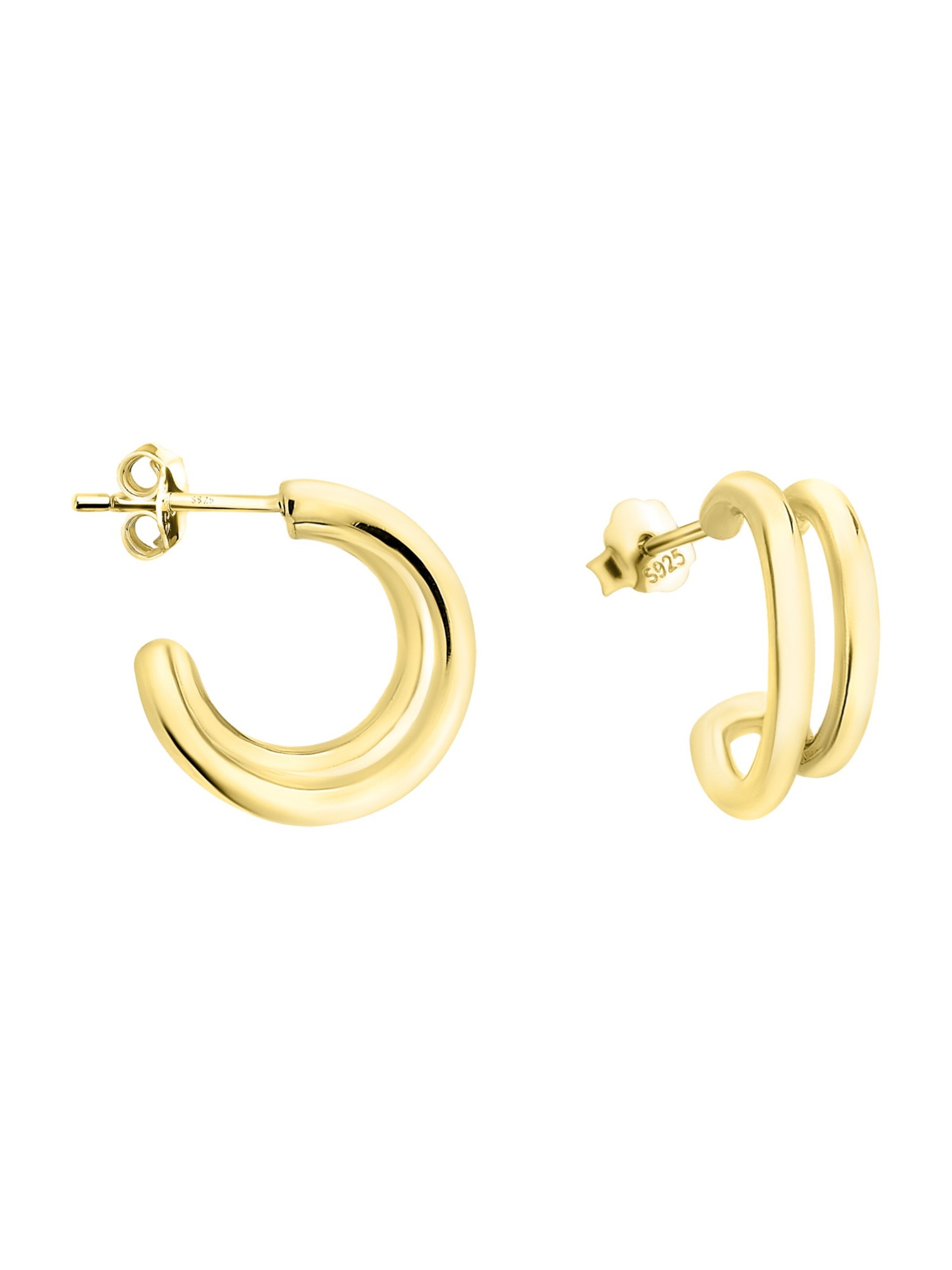 Sofia Milani Ohrringe 'Twin'‌‌‌‌‌‌‌‌‌ in Gold: Vorderseite