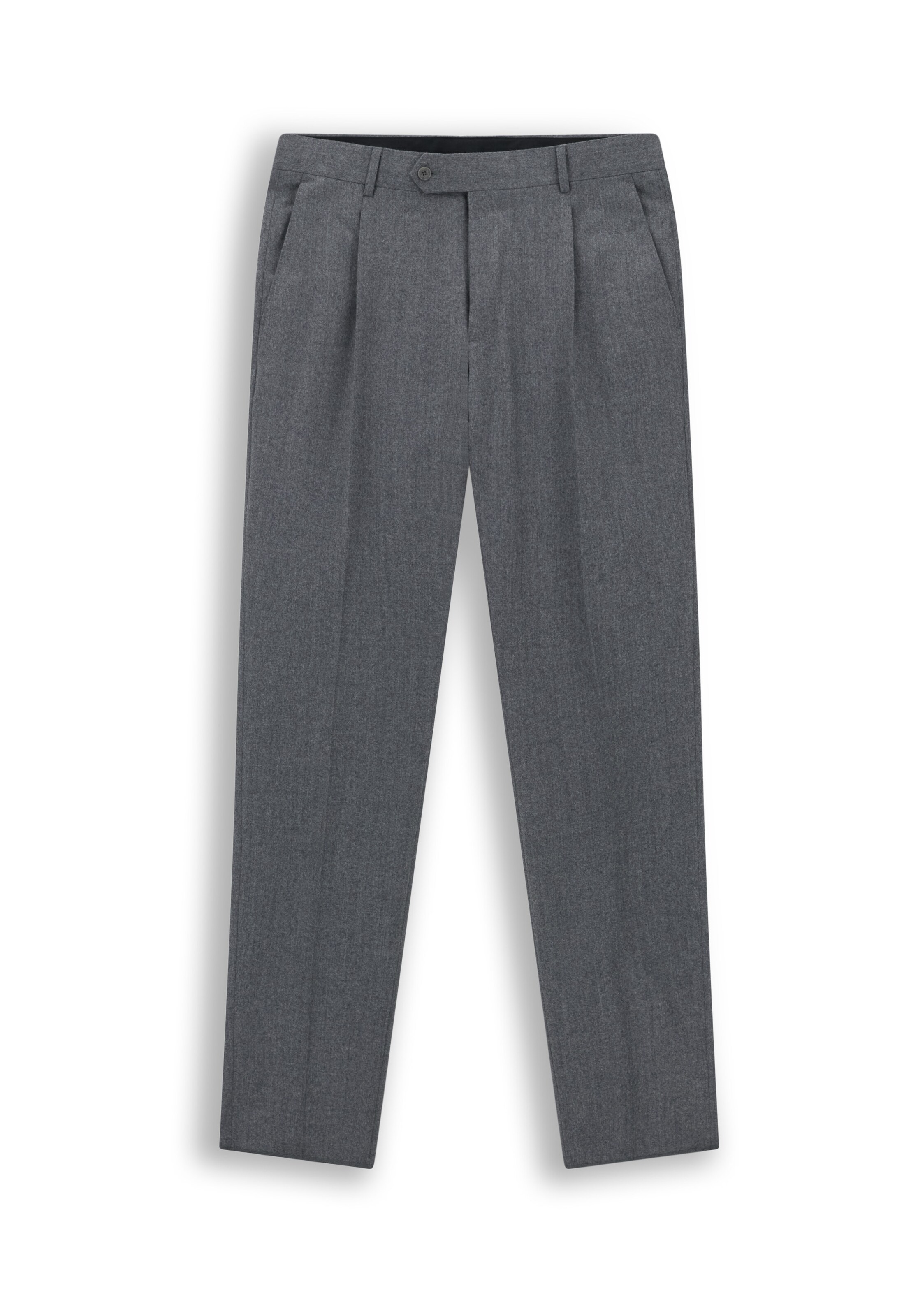 Boggi Milano Slim fit Pleat-Front Pants in Grey: front