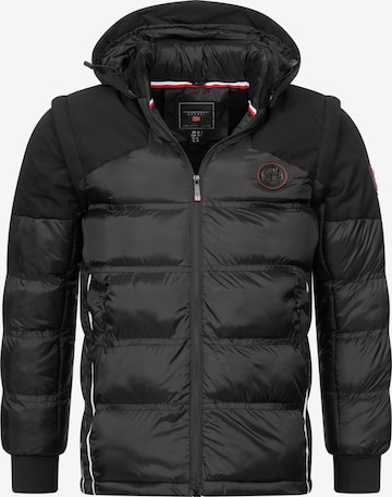 Geographical Norway Winter Jacket in Black: front