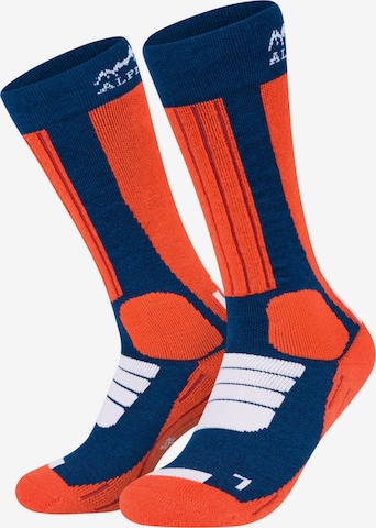 Alpenwert Athletic Socks in Orange: front