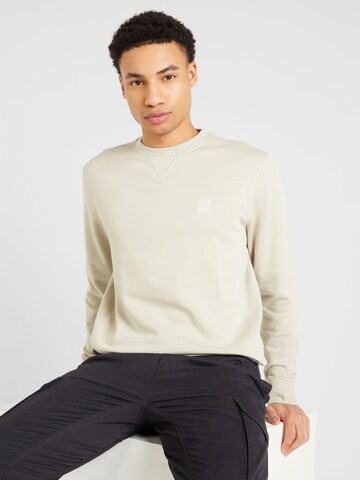 BOSS Sweatshirt 'Westart' in Beige: Vorderseite