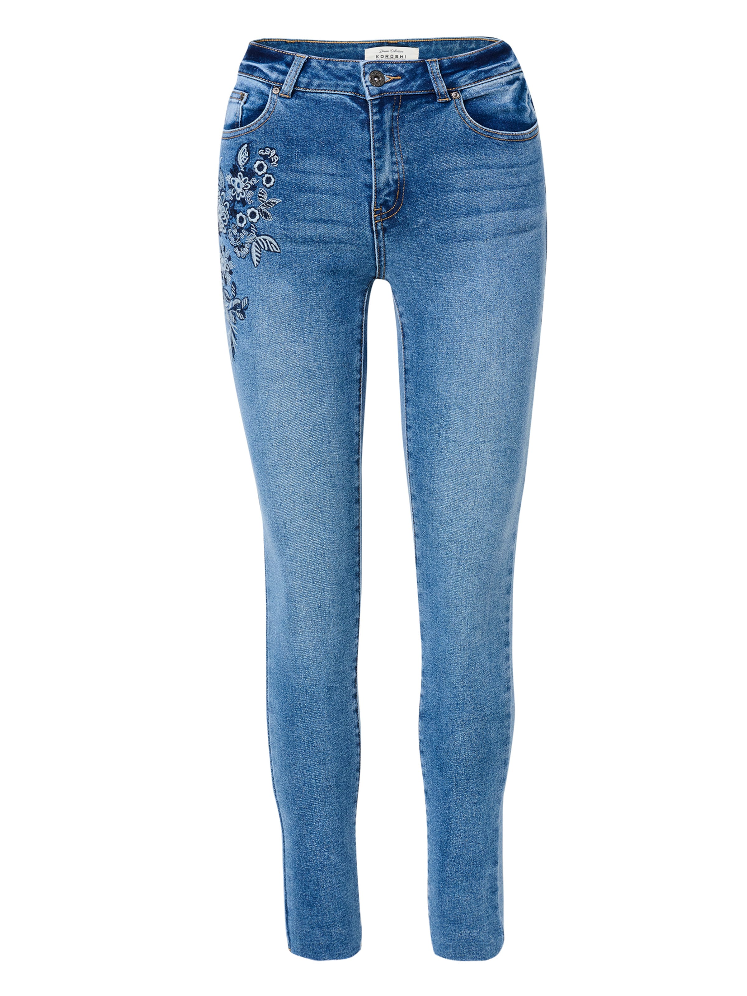 KOROSHI Skinny Jeans in Blau: Vorderseite