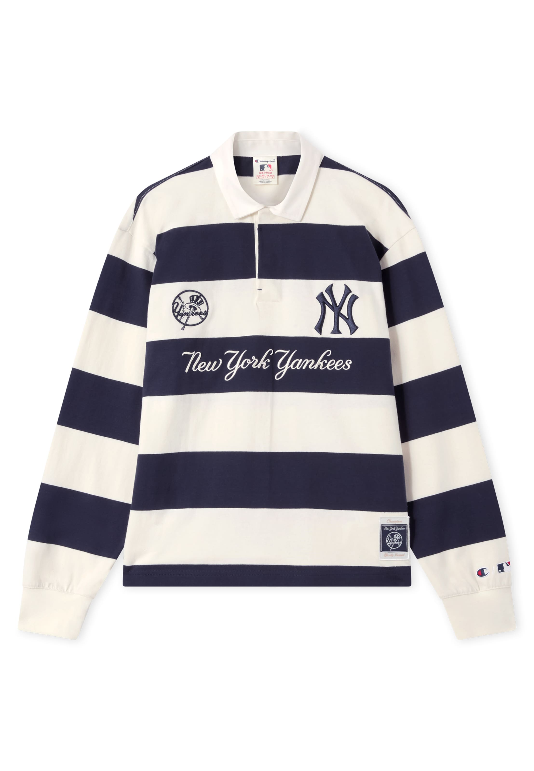 Champion Shirt in XS in Navy / Light yellow / White, Item view
