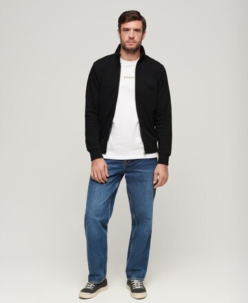 Superdry Zip-Up Hoodie 'Essential' in Black