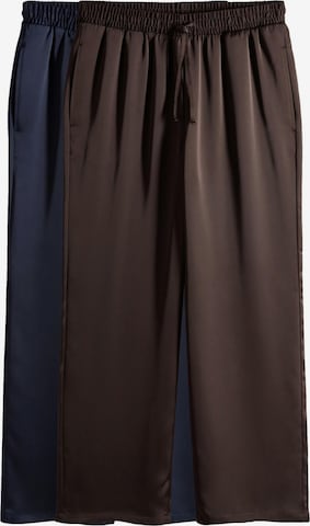 The SetWide Leg/ Široke nogavice Hlače - plava boja: prednji dio