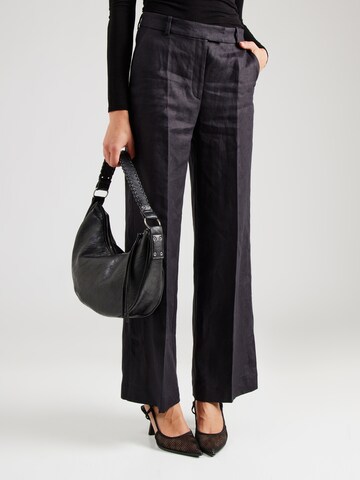 Wide leg Pantaloni con piega frontale di & Other Stories in nero: frontale