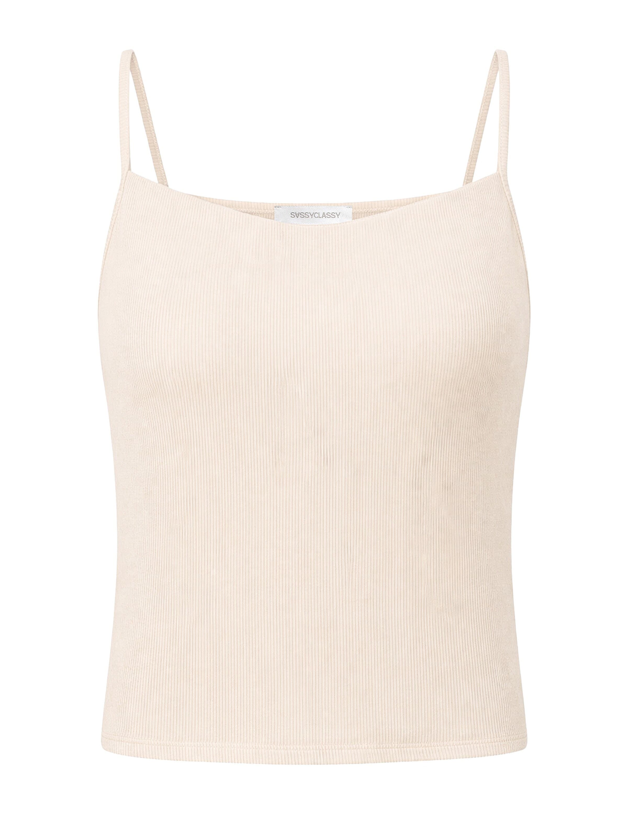 SASSYCLASSY Top in Beige: front