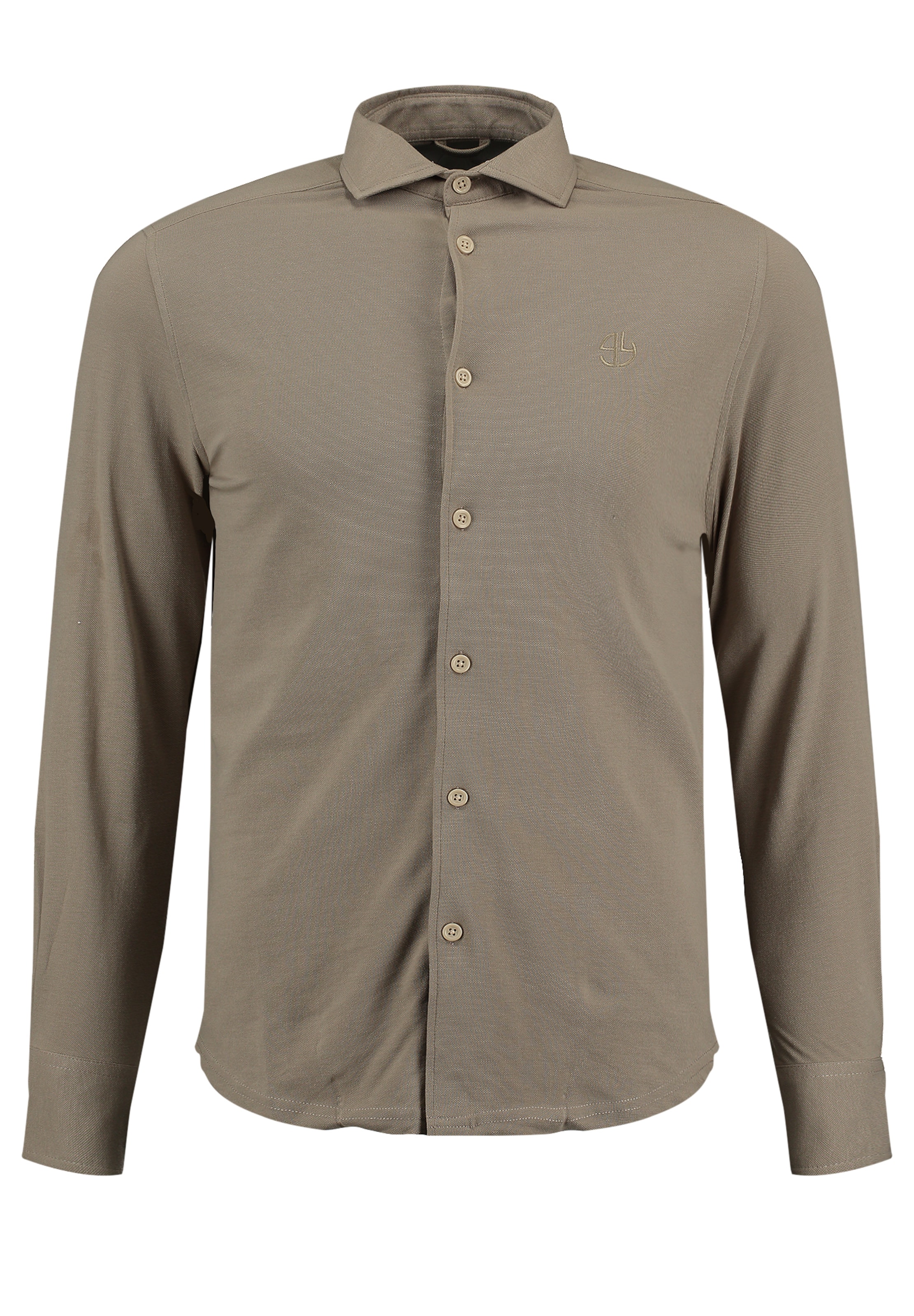 Key Largo Přiléhavý střih Košile 'Denmark' – hnědá: přední strana