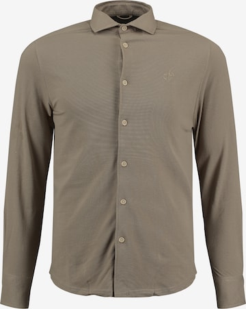 Key LargoSlim Fit Košulja 'Denmark' - smeđa boja: prednji dio