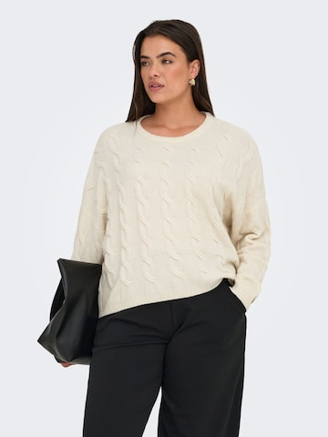 Pull-over 'CARJeanett' ONLY Carmakoma en beige : devant