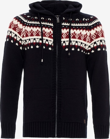 CIPO & BAXX Knit Cardigan in Black: front