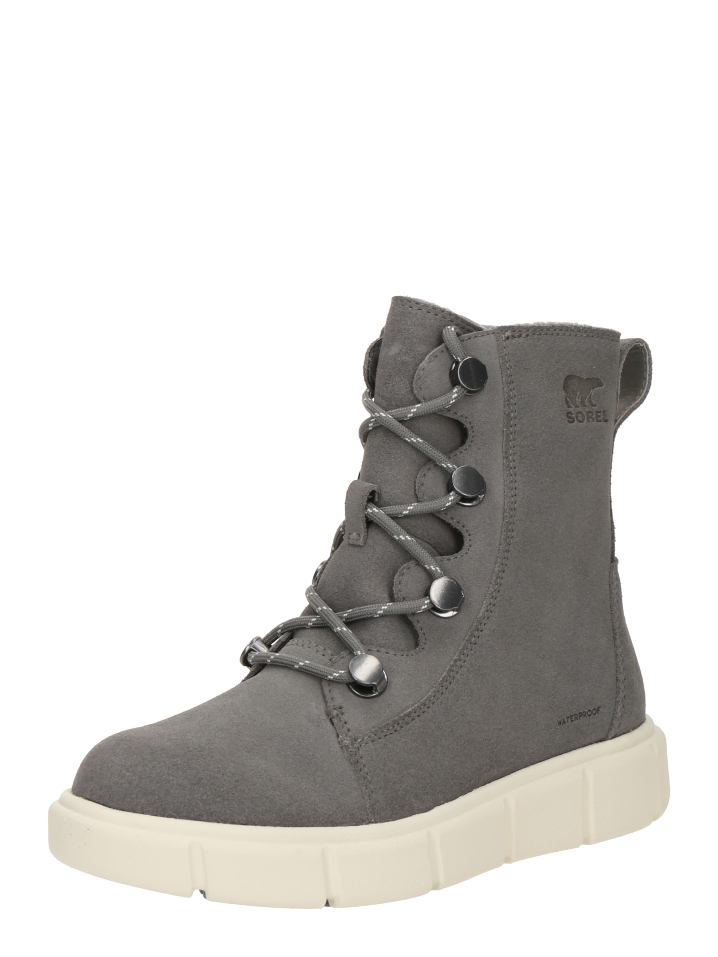 SOREL Snørestøvletter 'Explorer III Joan' i grå: forside