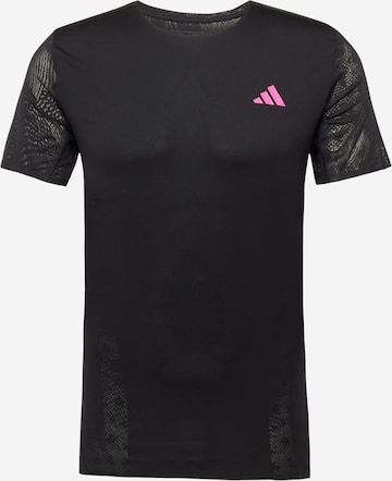 ADIDAS PERFORMANCE Λειτουργικό μπλουζάκι 'Adizero' σε μαύρο: μπροστά