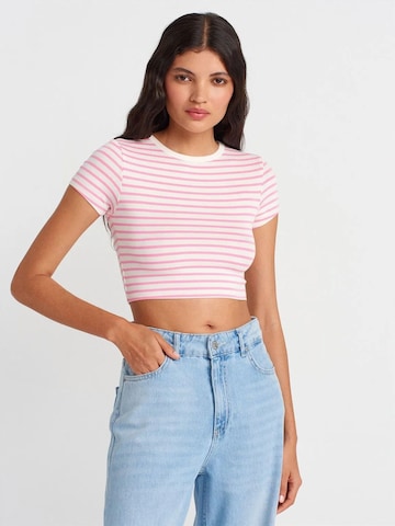 Dilvin Blouse in Roze: voorkant