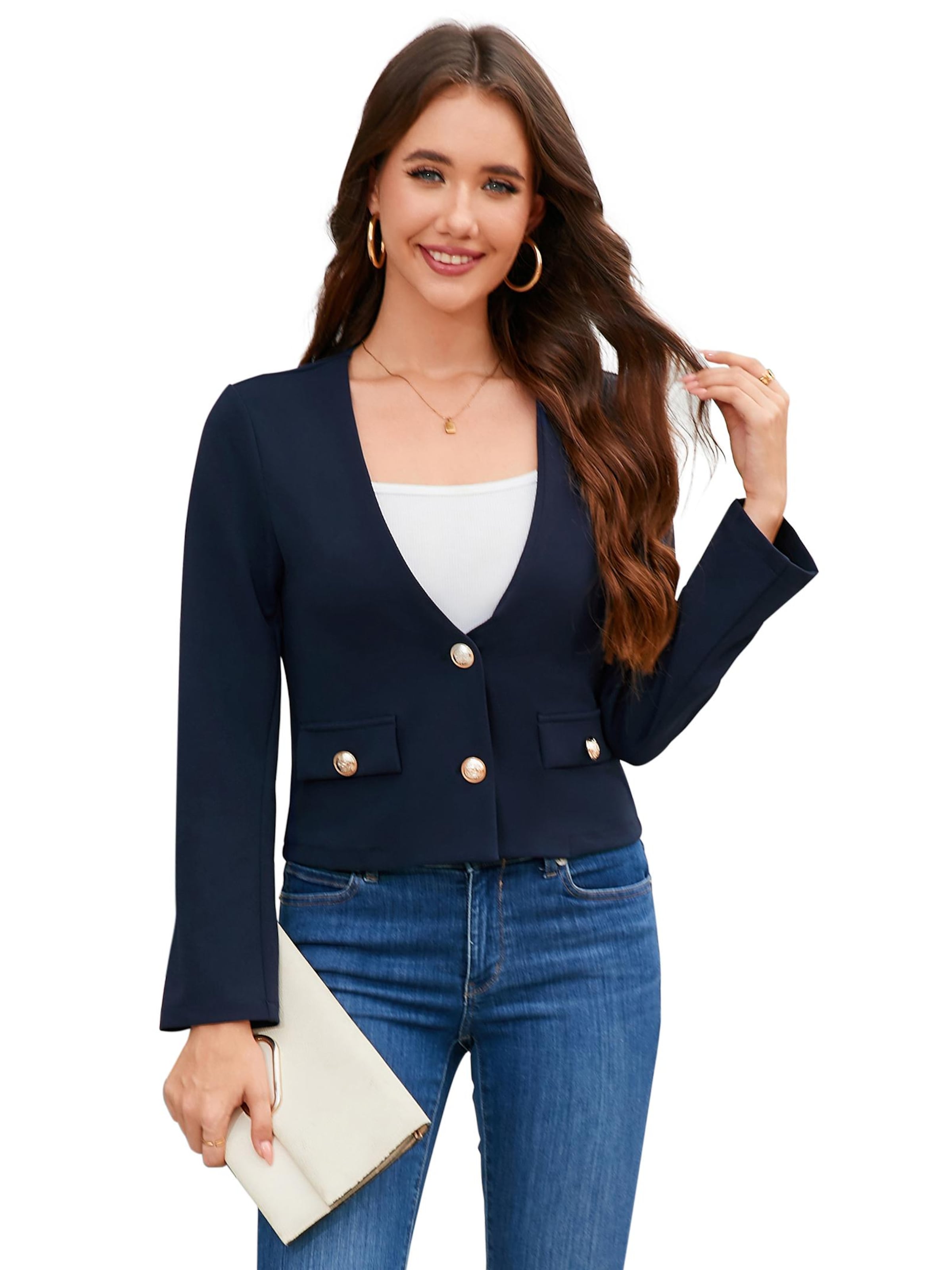 Yesfashion Blazer in Blue: front