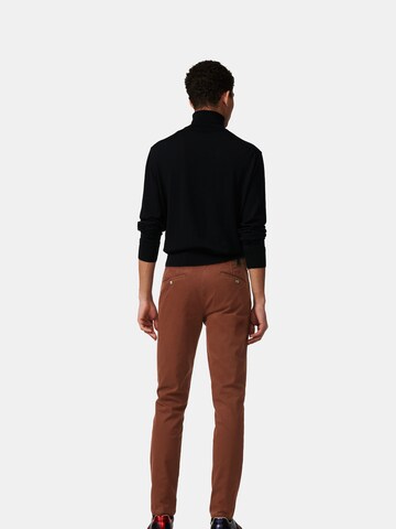 Coupe slim Pantalon chino MMX Germany en marron
