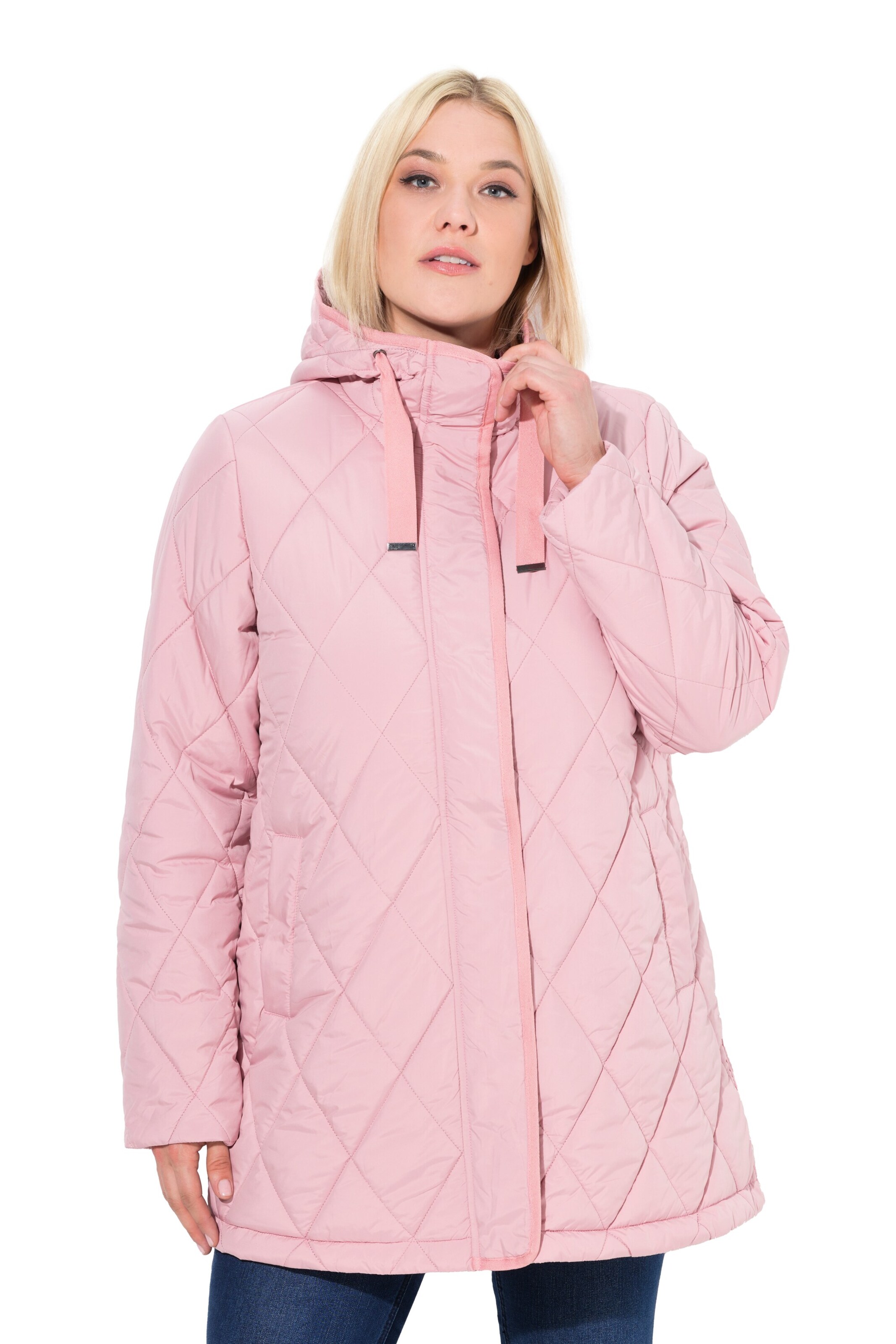 Ulla Popken Tussenparka in Roze: voorkant