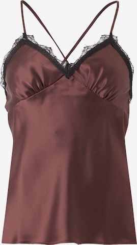 TOPSHOP Top 'NAOMI' | rjava barva: sprednja stran