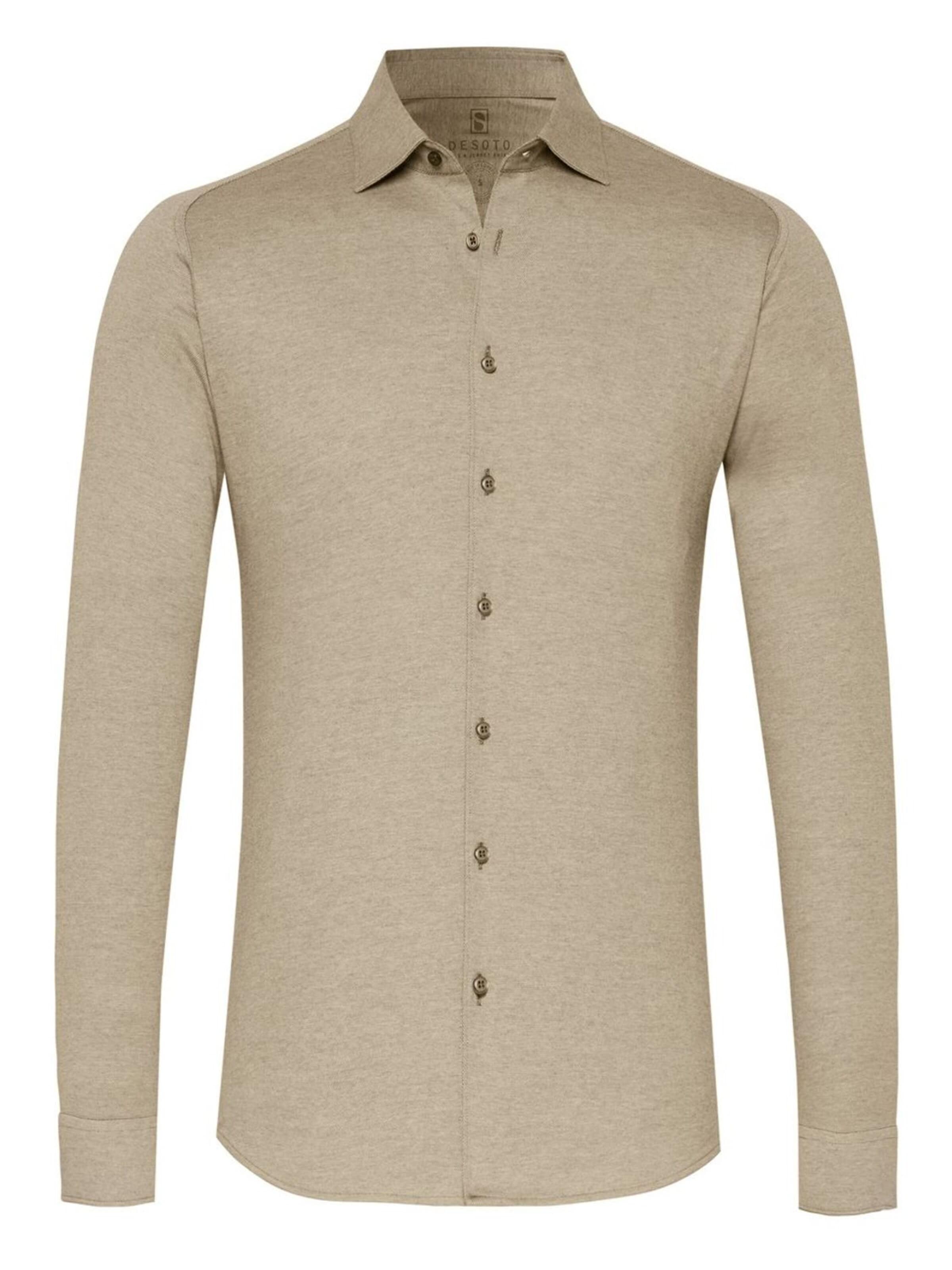DESOTO Button Up Shirt 'Kent' in Beige: front