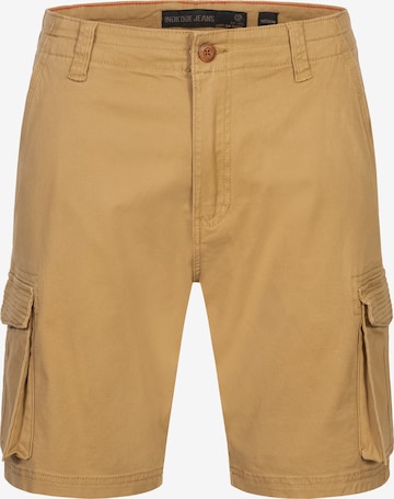 INDICODE JEANS Cargo trousers 'Solupe' in Beige: front