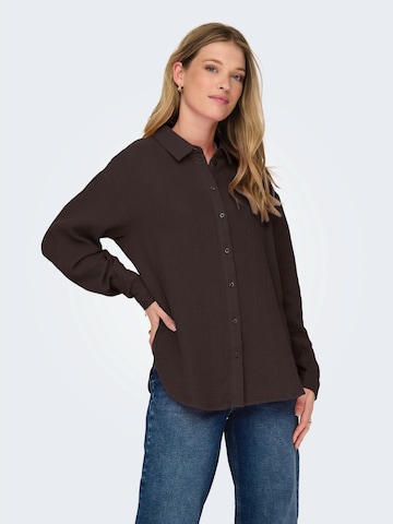 JDY Blouse 'JDYTHEIS' in Brown: front