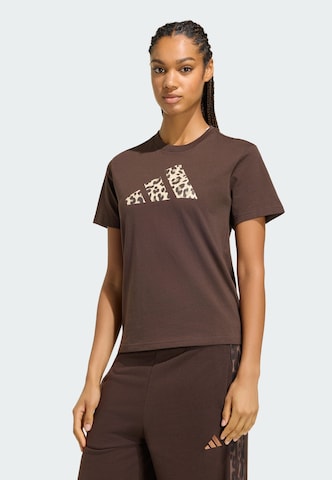 T-shirt fonctionnel ADIDAS SPORTSWEAR en marron : devant