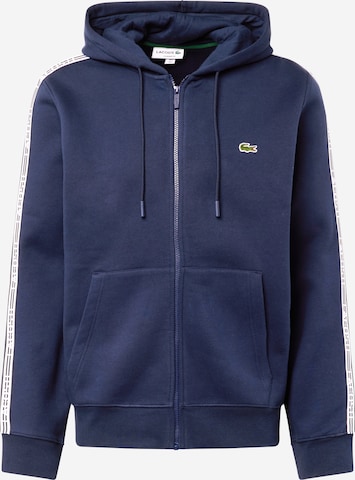 LACOSTE Zip-Up Hoodie in Blue: front