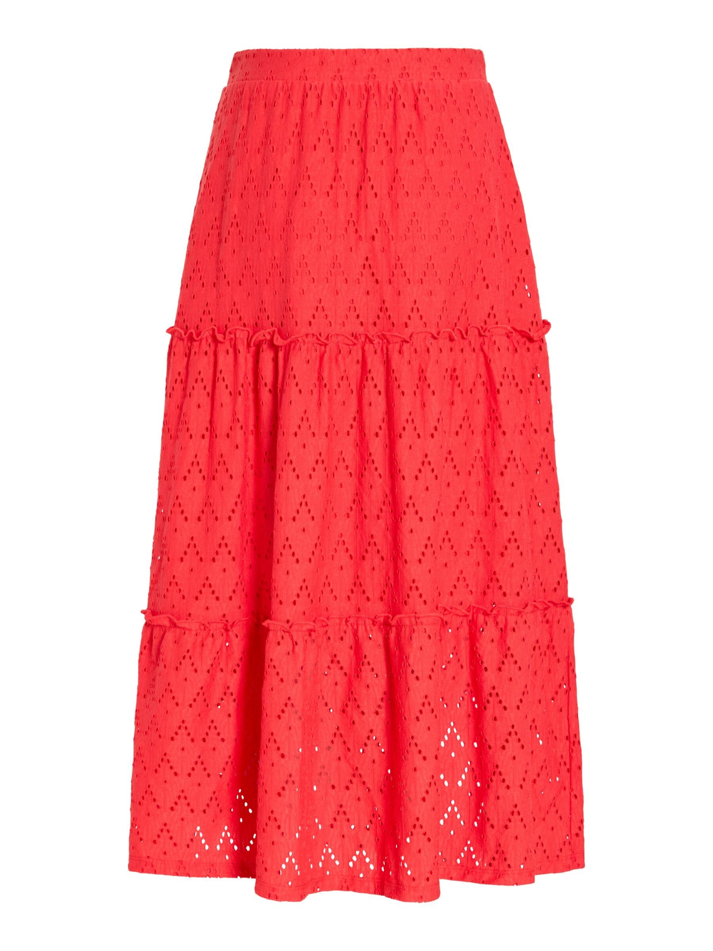 VILA Rok 'VIAmalina' in Rood