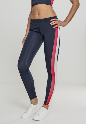 Urban Classics Skinny Leggings in Blauw: voorkant