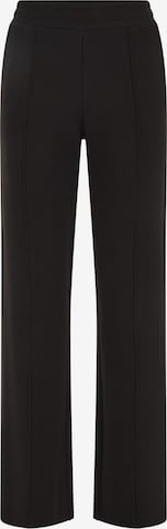 WE FashionLoosefit Hlače na crtu - crna boja: prednji dio